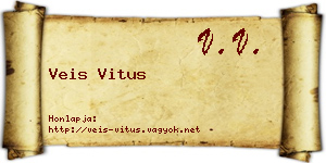 Veis Vitus névjegykártya